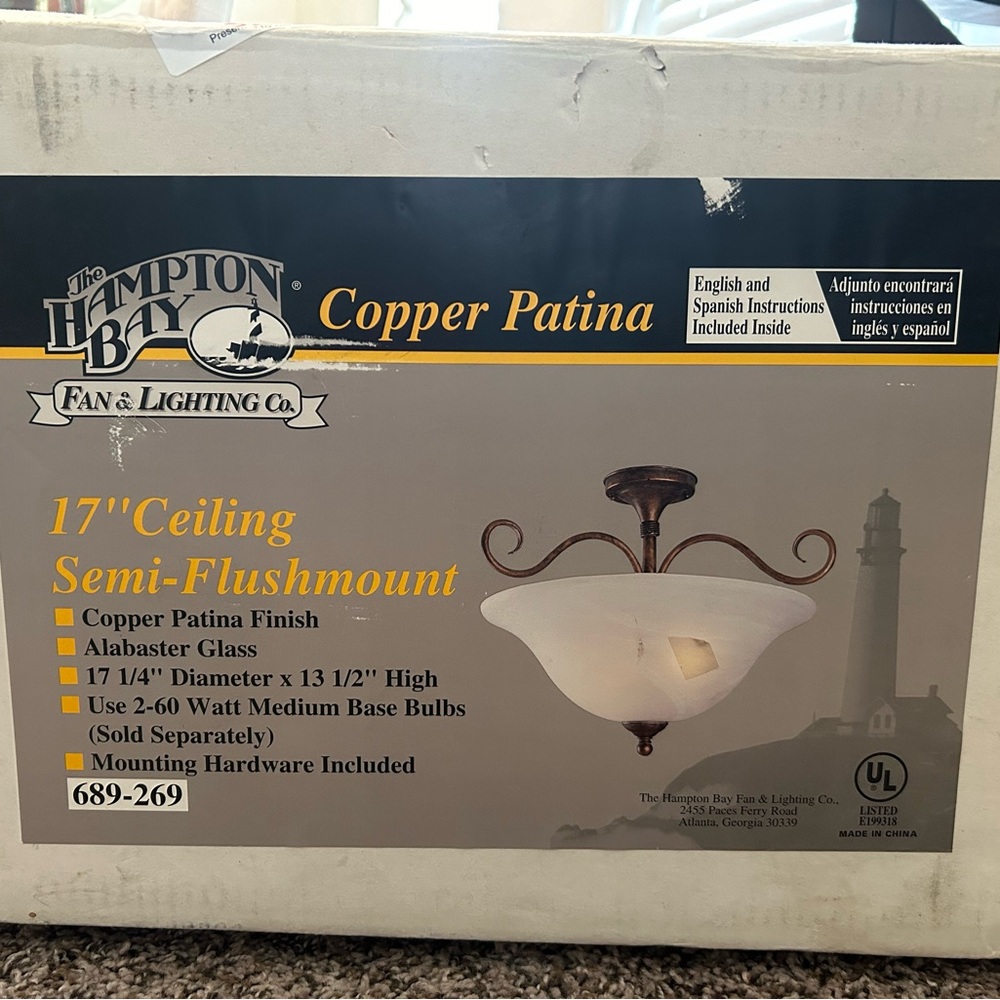 Semi-Flush Mount Light Fixture